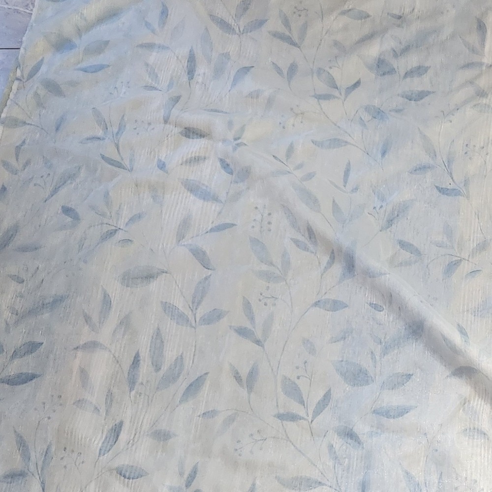 Blue Botanical Leaf Print‎ two piece shower Panel fairycore whimsy